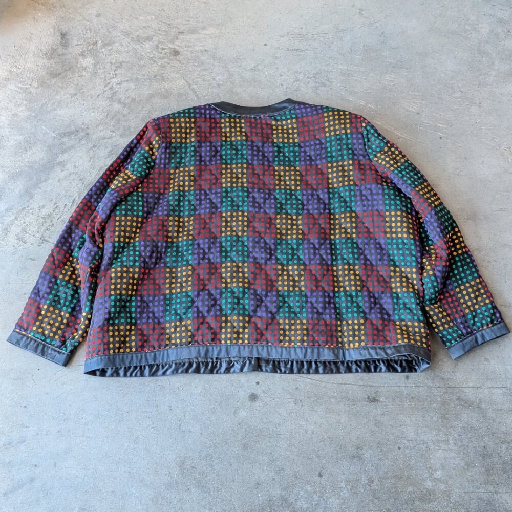 Vintage Montage Dimensions Colorful Rainbow Polka Dot Jacket and Skirt Set - Picture 7 of 13